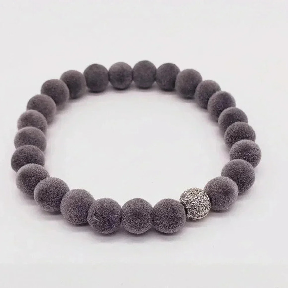 Handcrafted Velvet Bead Bracelet - Picture 1 of 2